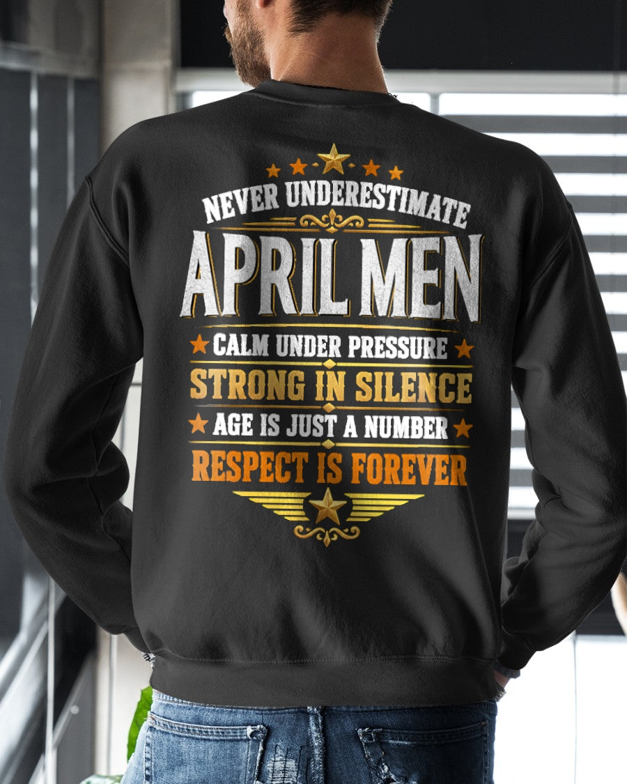 April Men Wolf Shirt – Calm Under Pressure, Respect Is Forever T-Shirt - From Boy - NTNT04 - (SKU2608-610-04)