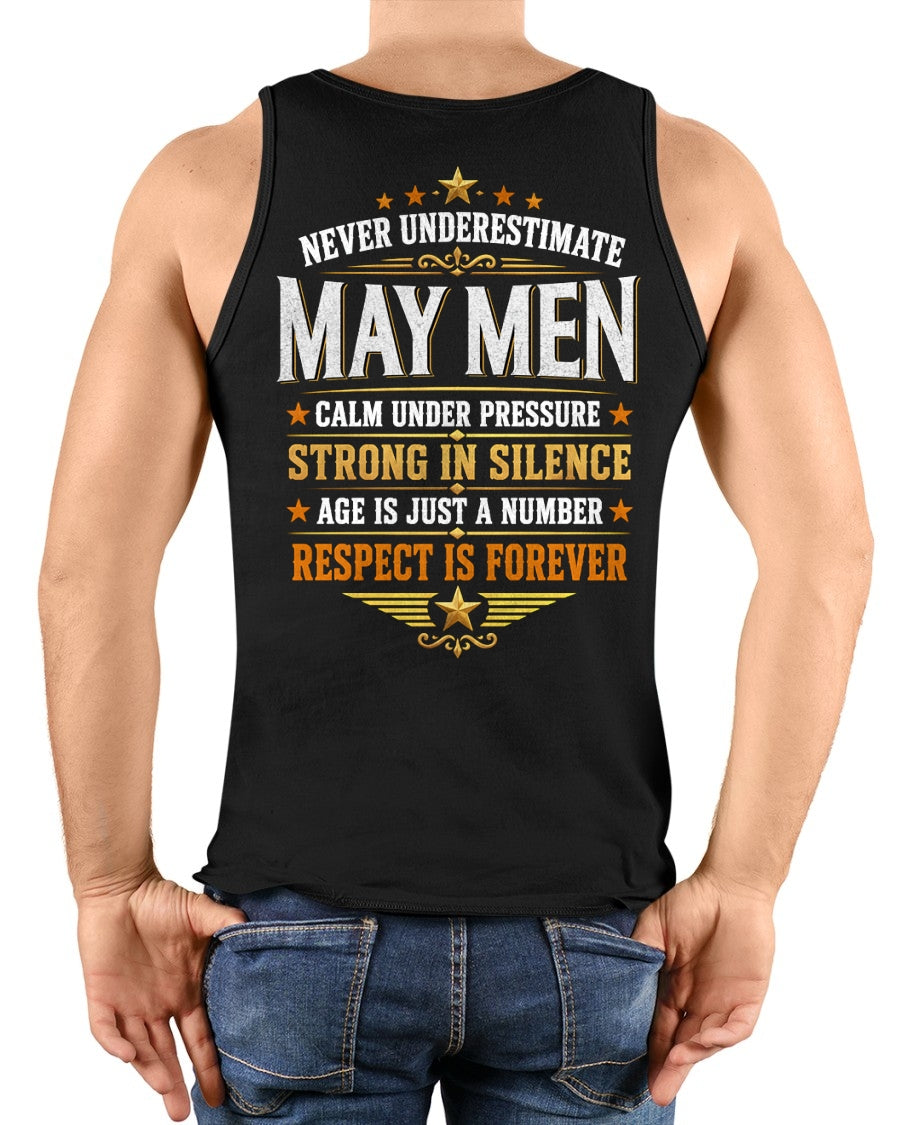 May Men Wolf Shirt – Calm Under Pressure, Respect Is Forever T-Shirt - From Boy - NTNT05 - (SKU2608-610-05)