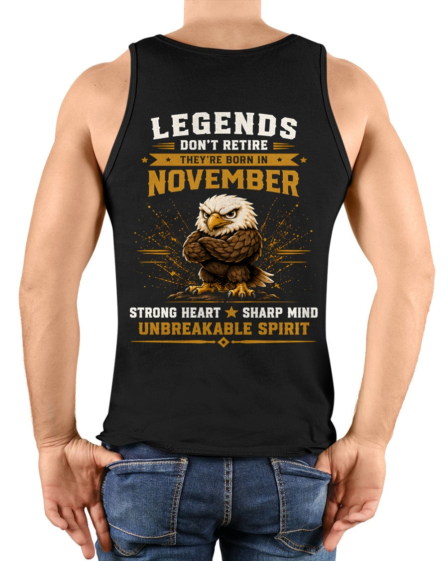 November Legends Don't Retire Bald Eagle Shirt - From Boy - NTNT11 - ( SKU2608-382-11 )