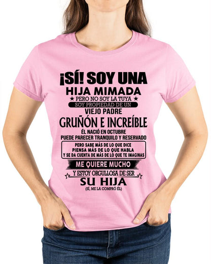 (Octubre) Padre Increíble - Regalo especial para hija - T10 (Sku.TbnA16)