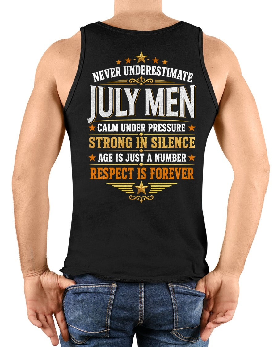 July Men Wolf Shirt – Calm Under Pressure, Respect Is Forever T-Shirt - From Boy - NTNT07 - (SKU2608-610-07)