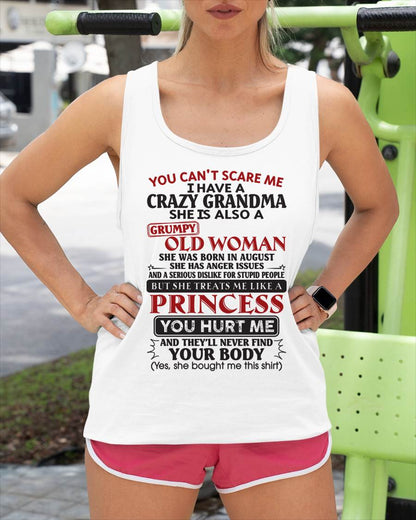 August - You Can't Scare Me - Gift For Grandson And Granddaughter From Grandma - ntnt08 (SKU10-76-08)