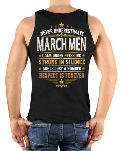 March Men Wolf Shirt – Calm Under Pressure, Respect Is Forever T-Shirt - From Boy - NTNT03 - (SKU2608-610-03)