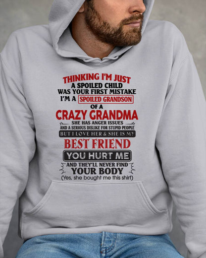 Thinking I'm Just A Spoiled Child Was Your First Mistake – Gift For Grandson From Grandma – ntnt00 (SKU26T-01109-00)