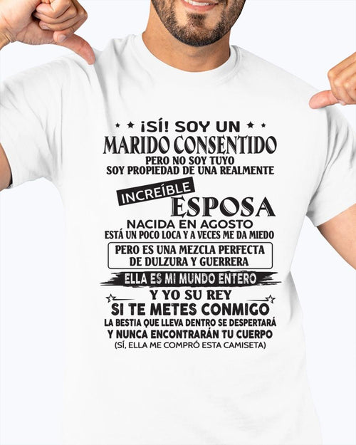 Agosto - Esposa increíble nació en agosto - Regalo especial para Marido - T08 (SKU05-105-08)