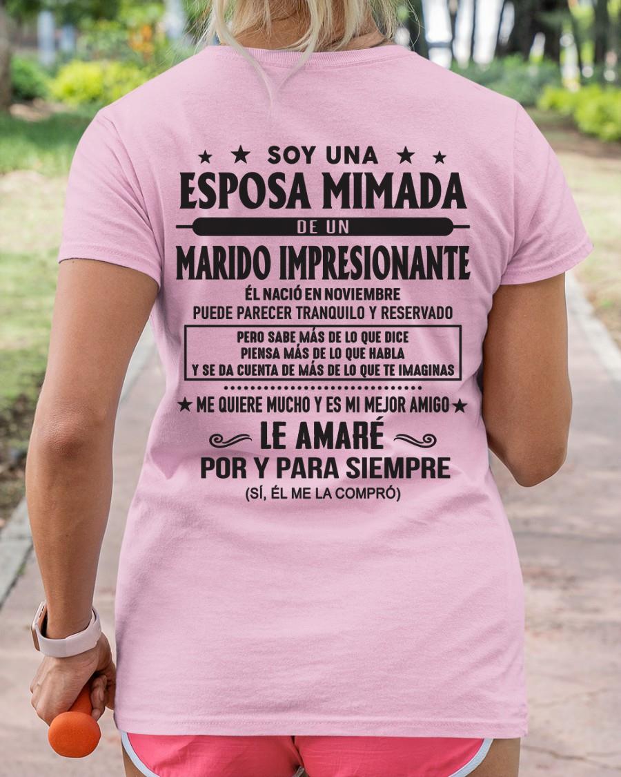 Noviembre - Soy una Esposa mimada de un Marido impresionante - Regalo especial para tu esposa - T11 (SKU05-101-11)