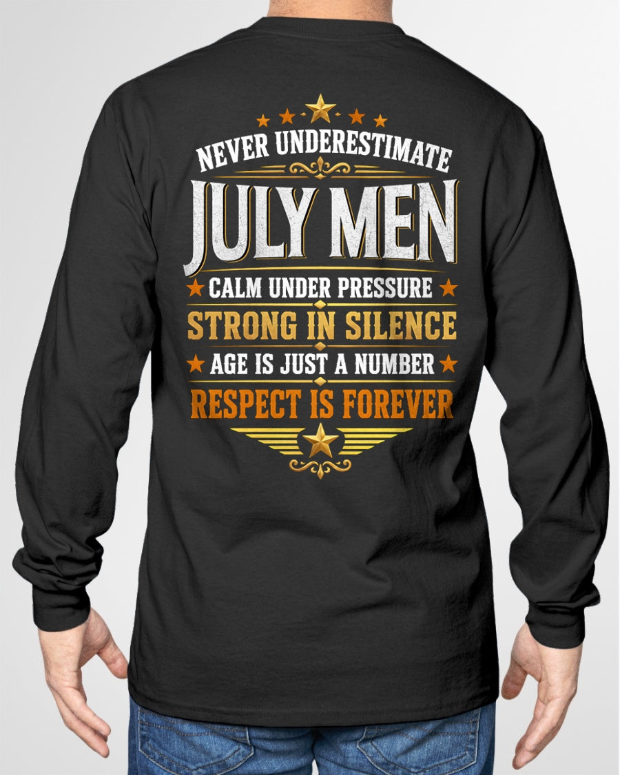 July Men Wolf Shirt – Calm Under Pressure, Respect Is Forever T-Shirt - From Boy - NTNT07 - (SKU2608-610-07)