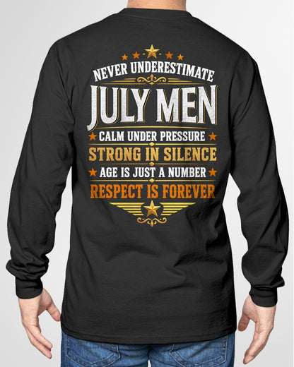 July Men Wolf Shirt – Calm Under Pressure, Respect Is Forever T-Shirt - From Boy - NTNT07 - (SKU2608-610-07)