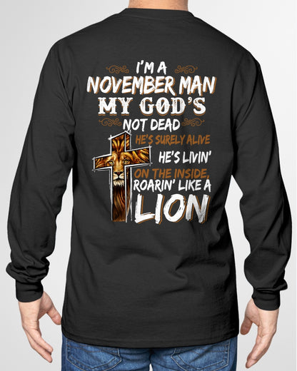 November Man My God's Not Dead Lion Christian Shirt - From Boy - NTNT11 - (SKU2604-307-11)