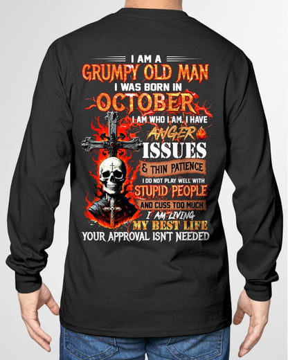 I AM A GRUMPY OLD MAN BORN IN OCTOBER - FROM BOY - NTNT10 - (SKU12-319-10)