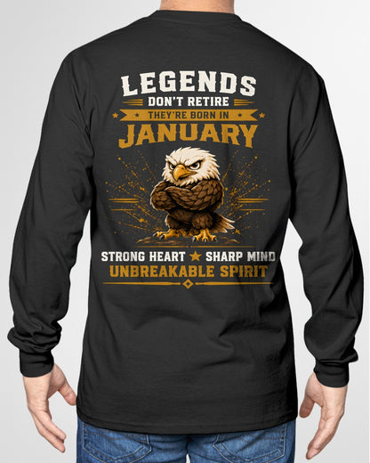 January Legends Don't Retire Bald Eagle Shirt - From Boy - NTNT01 - ( SKU2608-382-01 )