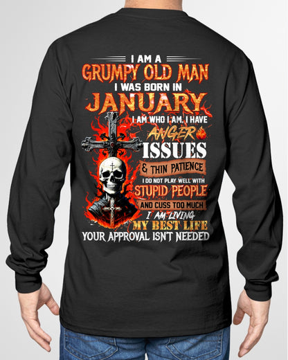 I AM A GRUMPY OLD MAN BORN IN JANUARY - FROM BOY - NTNT01 - (SKU12-319-01)