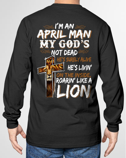 April Man My God's Not Dead Lion Christian Shirt - From Boy - NTNT04 - (SKU2604-307-04)