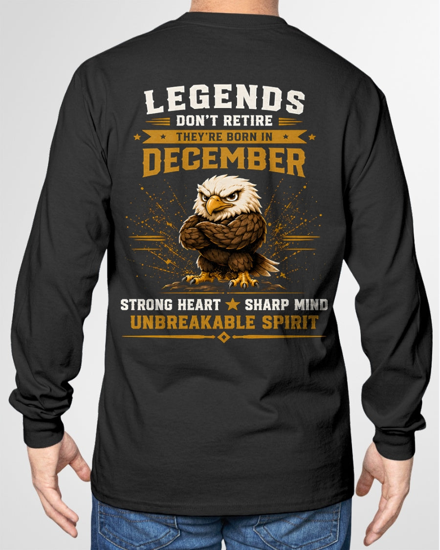 December Legends Don't Retire Bald Eagle Shirt - From Boy - NTNT12 - ( SKU2608-382-12 )