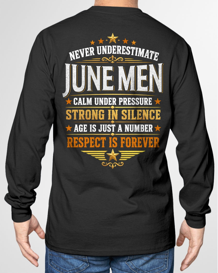 June Men Wolf Shirt – Calm Under Pressure, Respect Is Forever T-Shirt - From Boy - NTNT06 - (SKU2608-610-06)