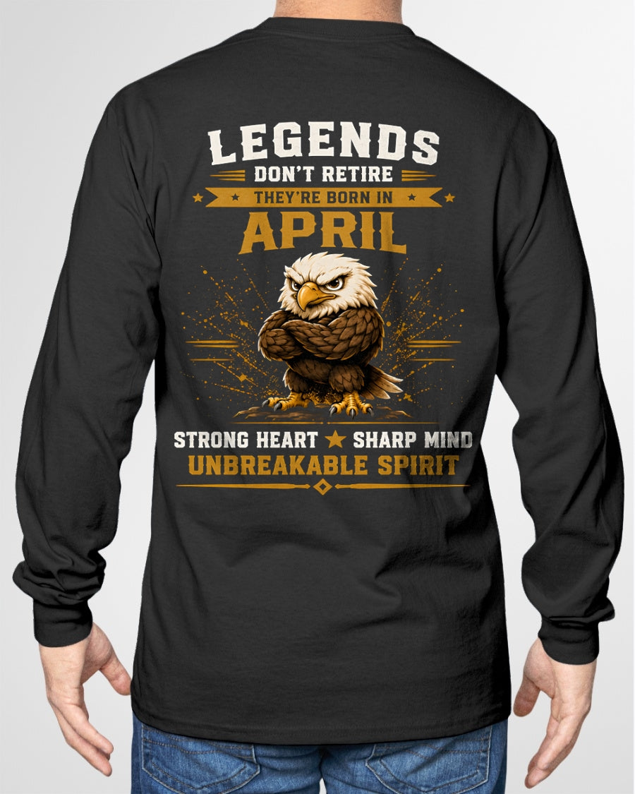 April Legends Don't Retire Bald Eagle Shirt - From Boy - NTNT04 - ( SKU2608-382-04 )