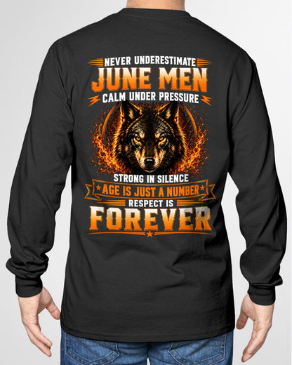 June Men Wolf Shirt – Calm Under Pressure, Respect Is Forever T-Shirt - From Boy - NTNT06 - (SKU2609-59-06)