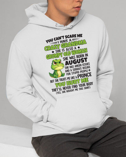 AUGUST - YOU CAN'T SCARE ME - FOR GRANDSON - GIFT FROM GRANDMA - ntnt08 (SKU09-85-08)