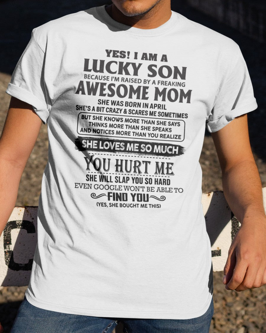 April - Awesome Mom - Perfect Gift For Your Son From Mom - ntnt04 (SKU-LKW-04)