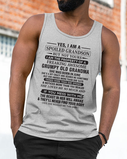 Yes I’m A Stubborn Grandson T-Shirt – Birthday Gift From June Grandma / Woman - ntnt06 (SKU10-171-06)
