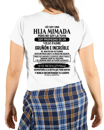 Octubre - Padre increíble nacido en octubre - Regalo perfecto para tu hija - T10 (SKU05-91-10)
