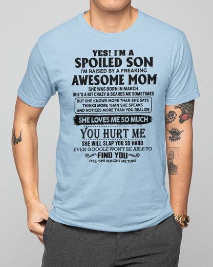 March - Awesome Mom - Perfect Gift For Your Son From Mom - ntnt03 (SKU-SPW-03)