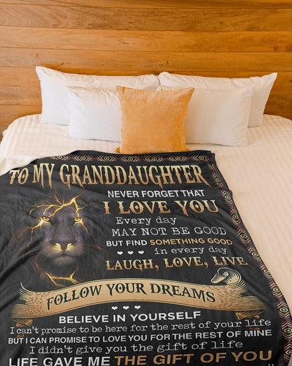 To My Grandaughter Blanket – Wrapped In Love From Granpa(SKU2603-346)