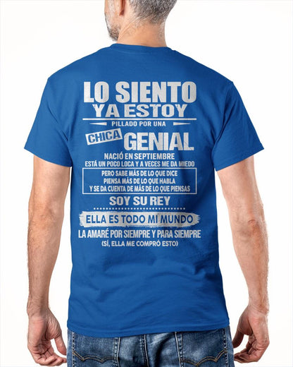 Septiembre - Chica genial nació en septiembre - Regalo especial para novio - Black - T09 (SKU05-80-09)