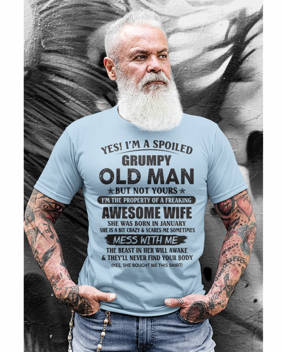 Awesome wife January - Perfect gift for your husband - ntnt01 (SKU96-68-01)