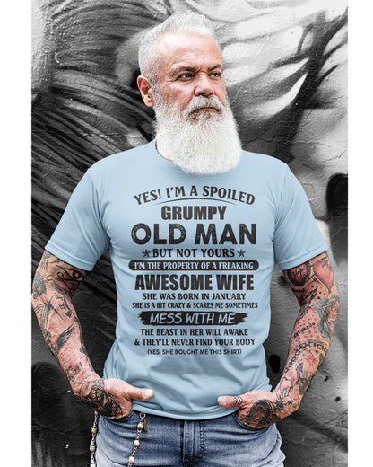 Awesome wife January - Perfect gift for your husband - ntnt01 (SKU96-68-01)