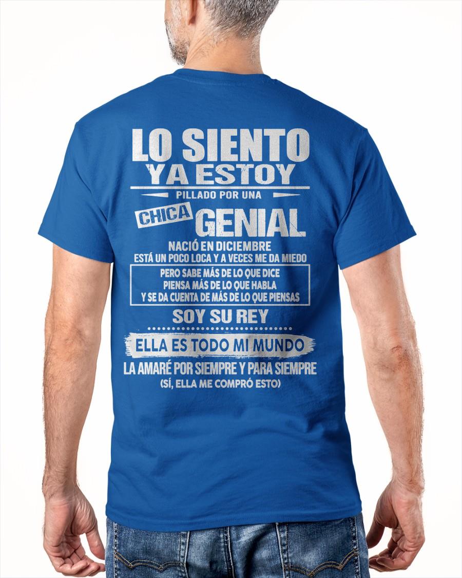 Diciembre - Chica genial nació en diciembre - Regalo especial para novio - Black - T12 (SKU05-80-12)