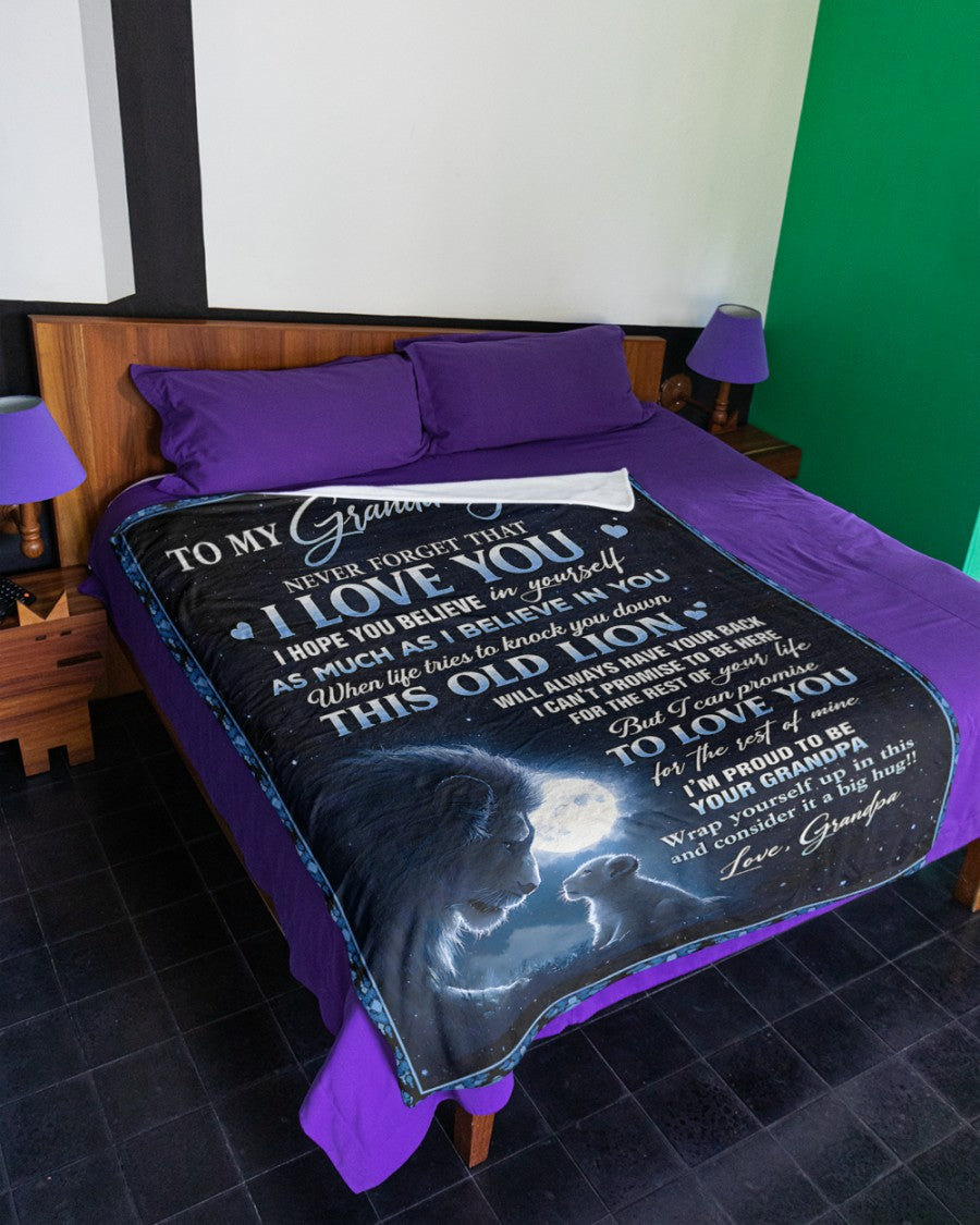 To My Grandaughter Blanket – Wrapped In Love From Granpa(SKU2603-149)