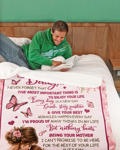 Special Gift For Your Daughter Blanket - From Mom (SKU2608-332)