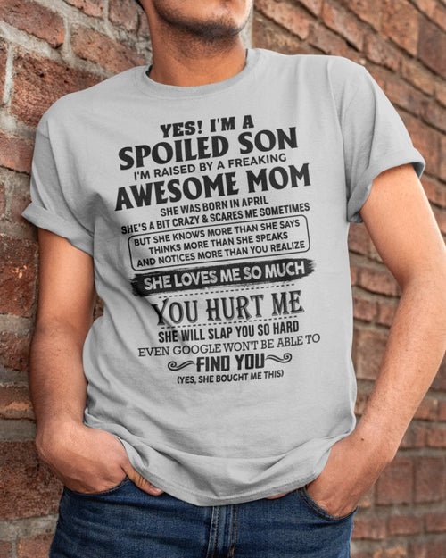April - Awesome Mom - Perfect Gift For Son From Mom - ntnt04 (SKU-SPW-04)