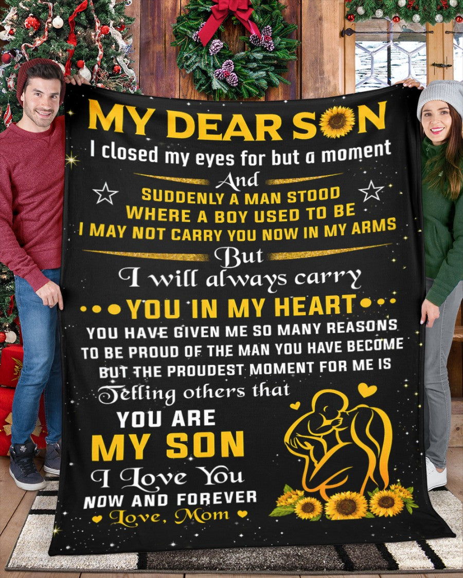 Special Gift For Your Son From Mom- Blanket - (SKU2607-148)