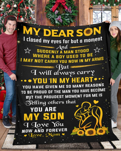 Special Gift For Your Son From Mom- Blanket - (SKU2607-148)