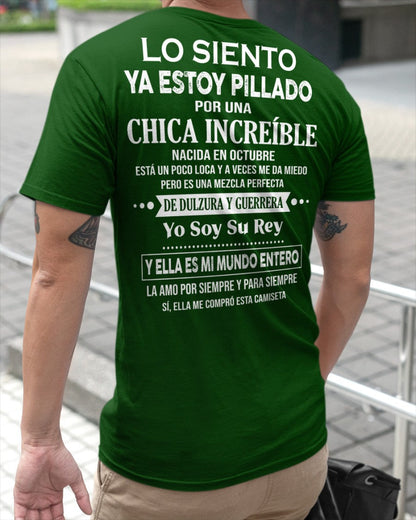 Octubre Chica Increíble - Regalo especial para tu novio - T10 (SKU04-112)