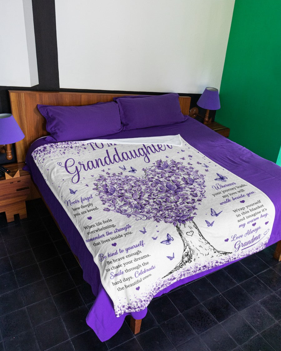 Special Gift For Your Granddaughter Blanket - From Grandma (SKU2608-474)