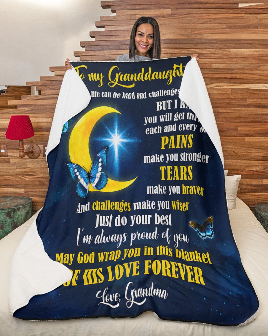Special Gift For Your Granddaughter Blanket - From Grandma (SKU2608-336)