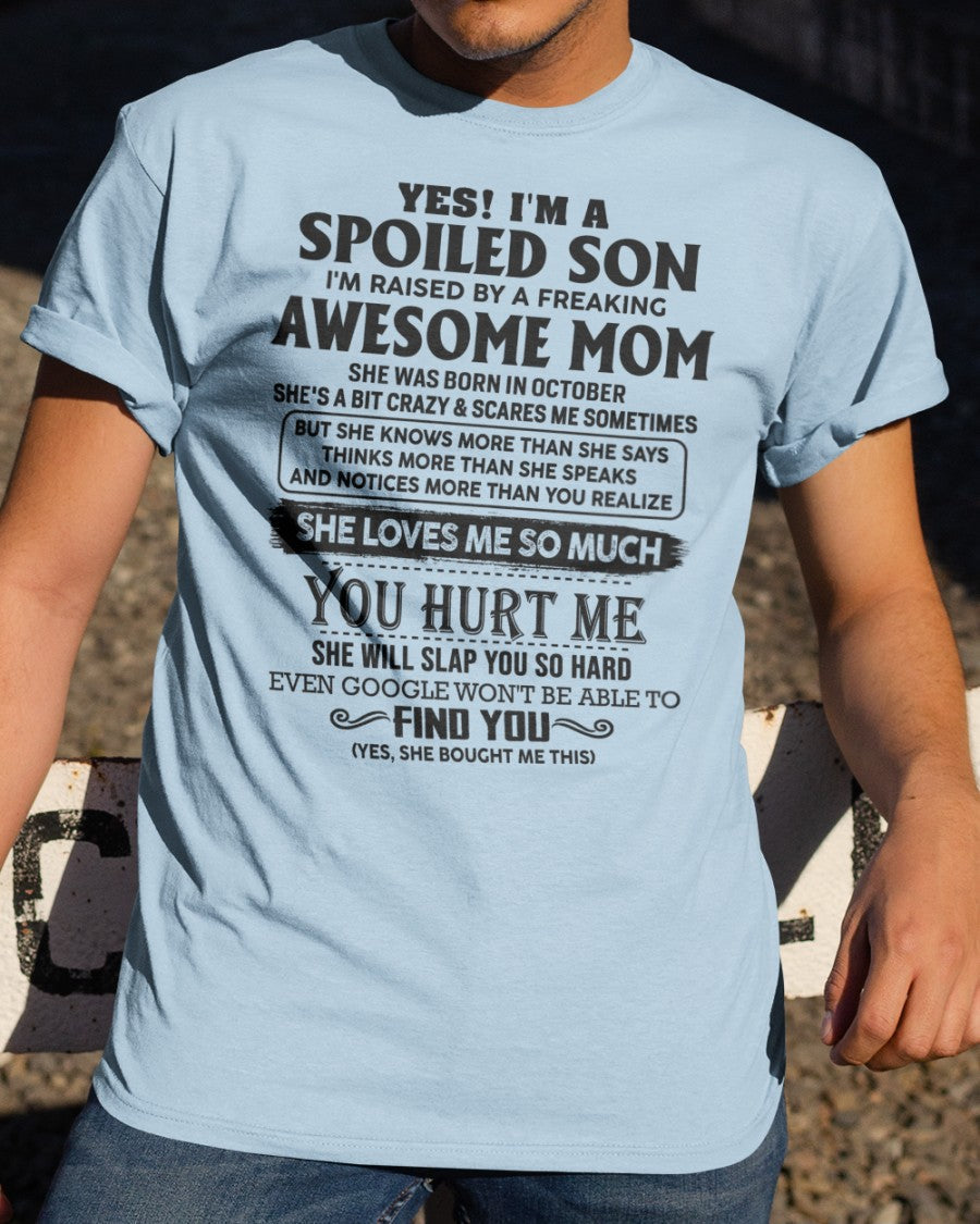 October - Awesome Mom - Perfect gift for son From Mom - ntnt10 (SKU-SPW-10)