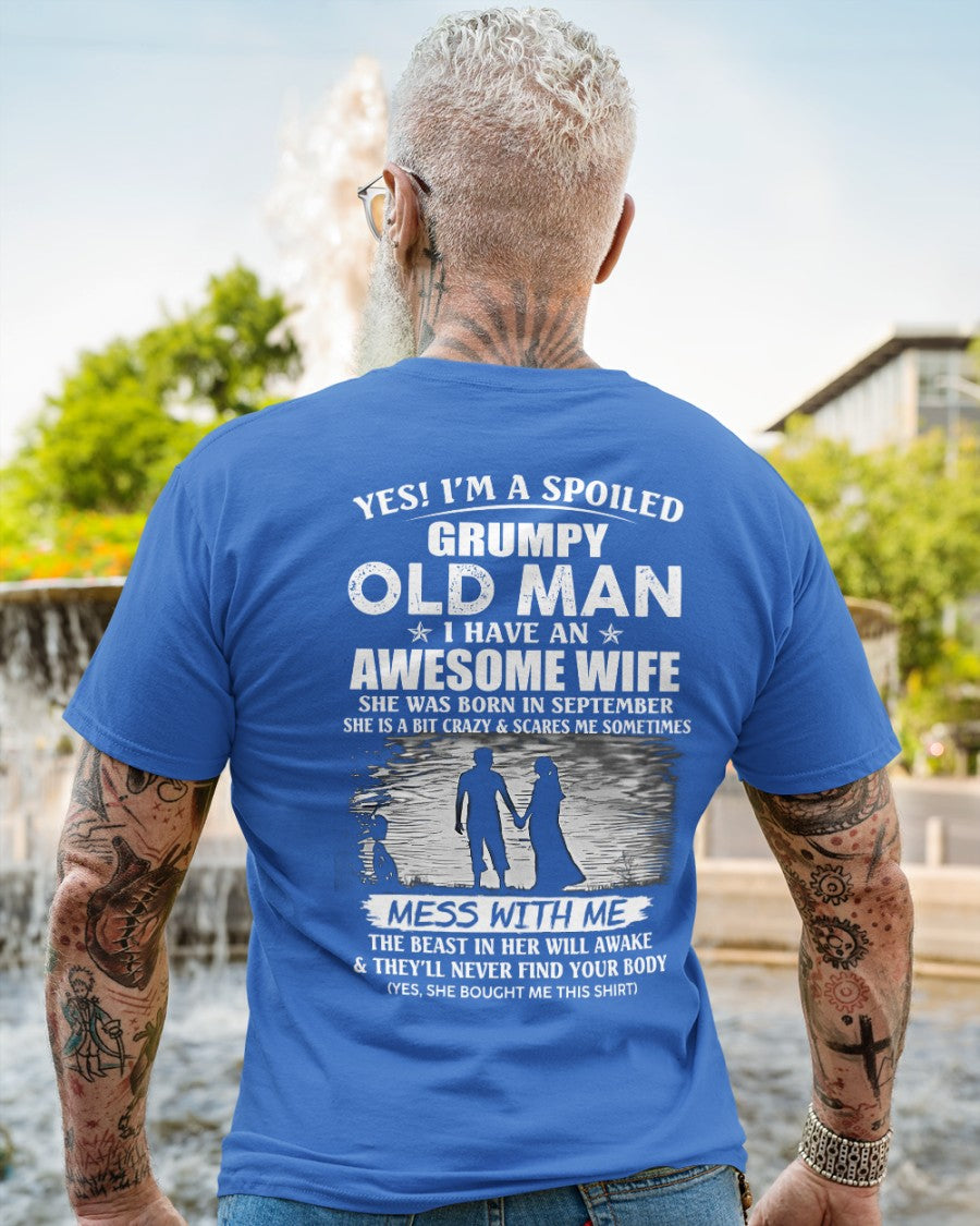 Awesome wife was born September - Gift for boyfriend, Gift for husband from wife - Perfect gift for your husband - ntnt09 (SKU10-79-09)