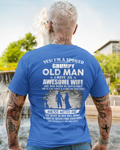 Awesome wife was born September - Gift for boyfriend, Gift for husband from wife - Perfect gift for your husband - ntnt09 (SKU10-79-09)