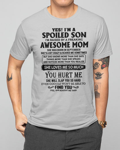 September - Awesome Mom - Perfect Gift For Son From Mom - ntnt09 (SKU-SPW-09)