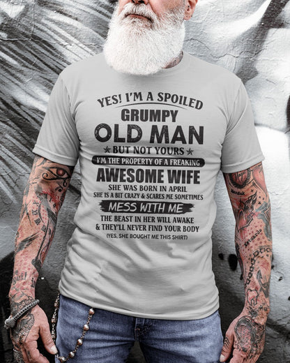 Awesome wife April - Perfect gift for your husband - ntnt04 (SKU96-68-04)