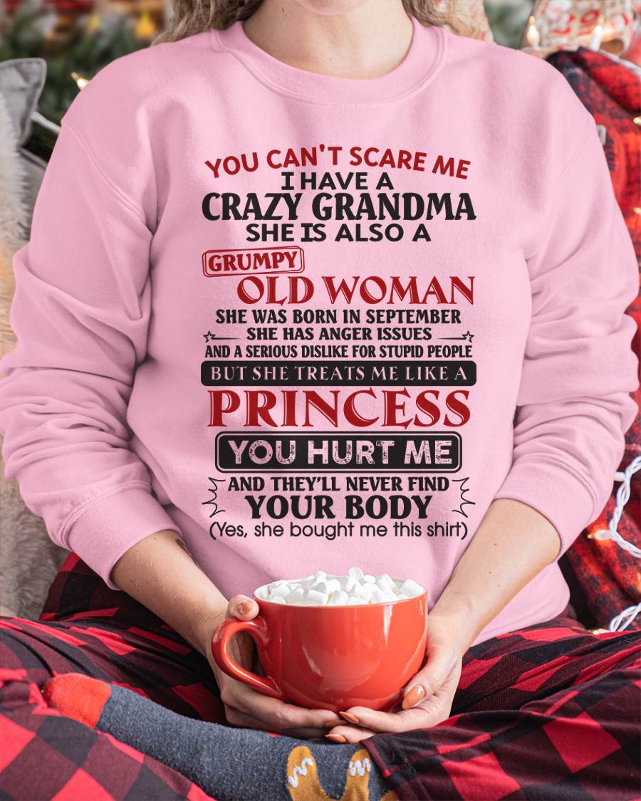 September - You Can't Scare Me - Gift For Grandson And Granddaughter From Grandma - ntnt09 (SKU10-76-09)