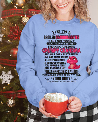 Yes! I'm A Spoiled Granddaughter - Gift For Grandson And Granddaughter From Grandma - ntnt02 (SKU09-96-02)