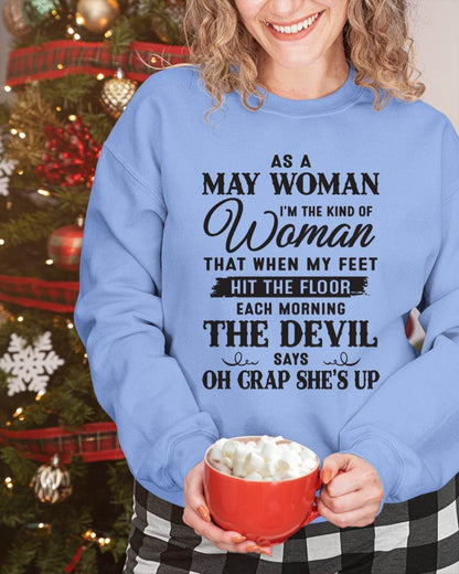 AS A MAY WOMAN – T-SHIRT FOR WOMAN – ntnt05 (SKU26T-01-36-05)