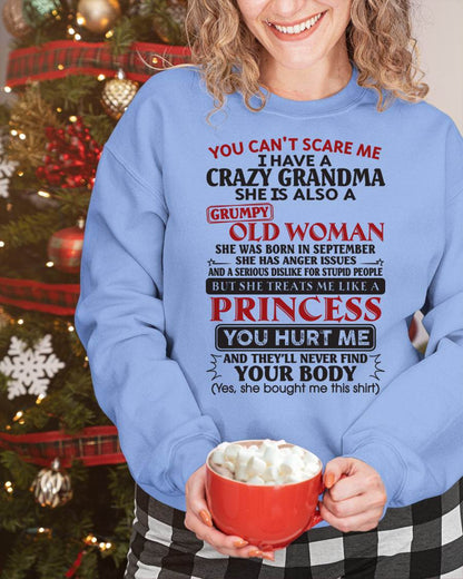 September - You Can't Scare Me - Gift For Grandson And Granddaughter From Grandma - ntnt09 (SKU10-76-09)