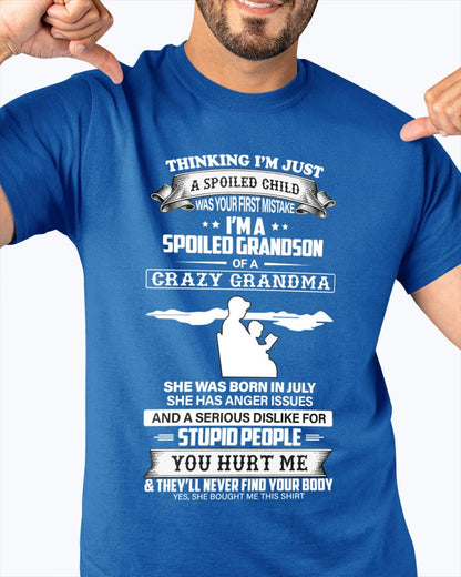 Spoiled by Grandma Shirt July Edition – From Grandma to Grandson ntnt07 (SKU-GMS2-07)