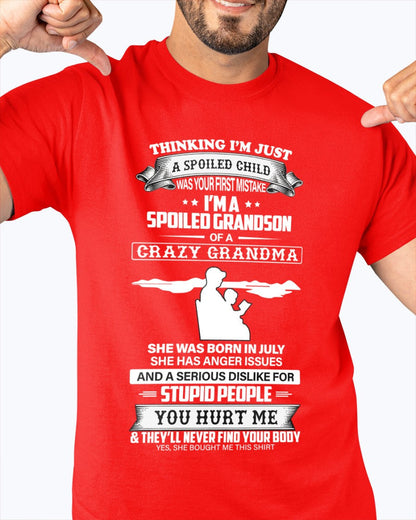 Spoiled by Grandma Shirt July Edition – From Grandma to Grandson ntnt07 (SKU-GMS2-07)